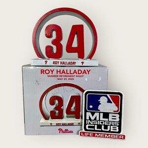 Roy Halladay Phillies‎ #34 Number Retirement Night Commemorative Plaque MLB Club